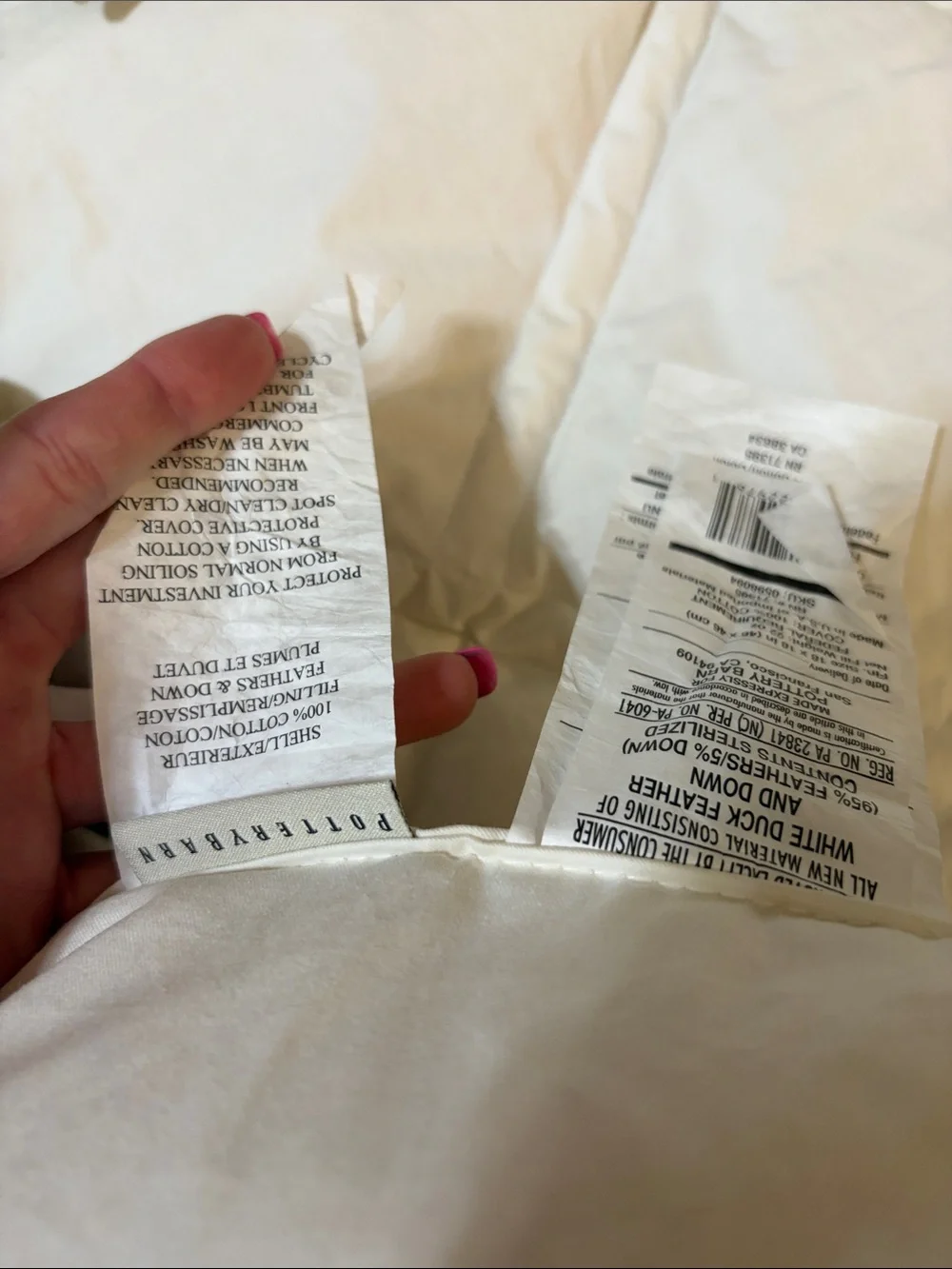 Set of 3 Like new Pottery Barn Linen Throw Pillow + Down Insert